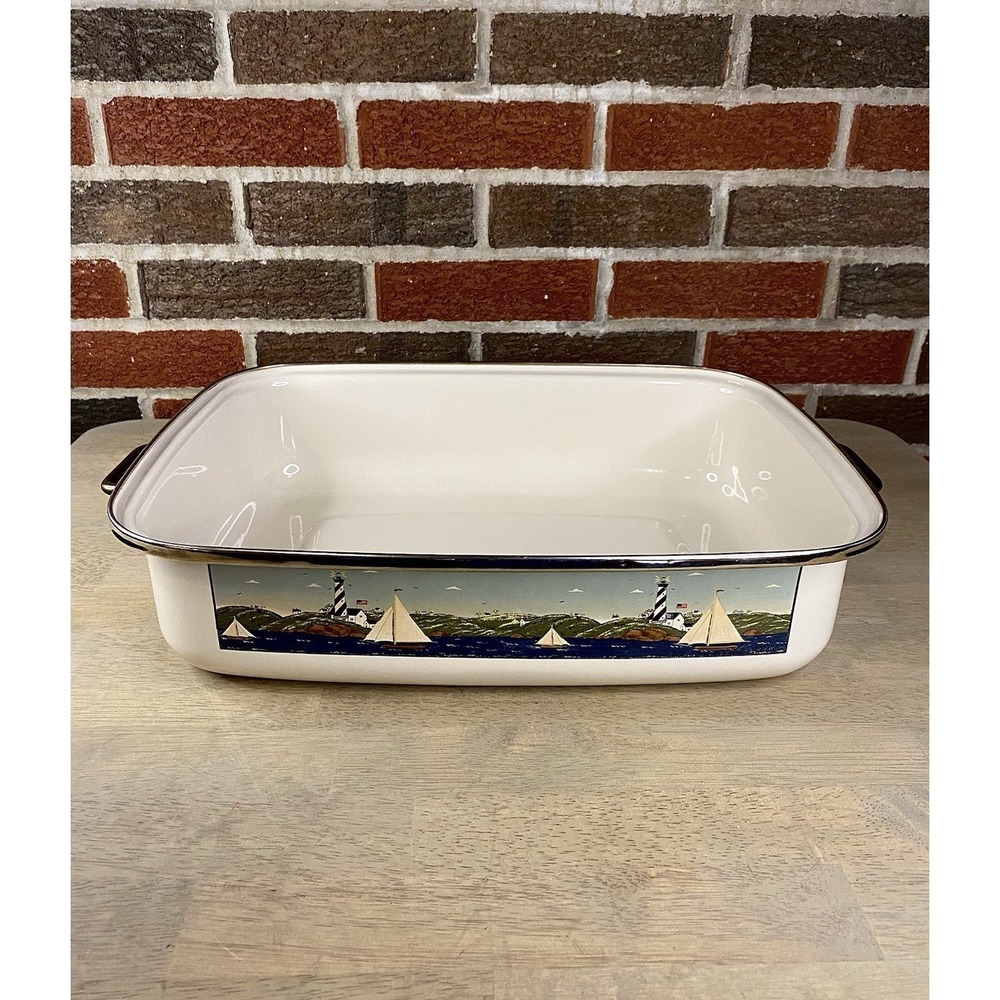 Warren Kimble Coastal Breeze 16 Inch Roaster Pan‎ By Sakura Lasagna Pan